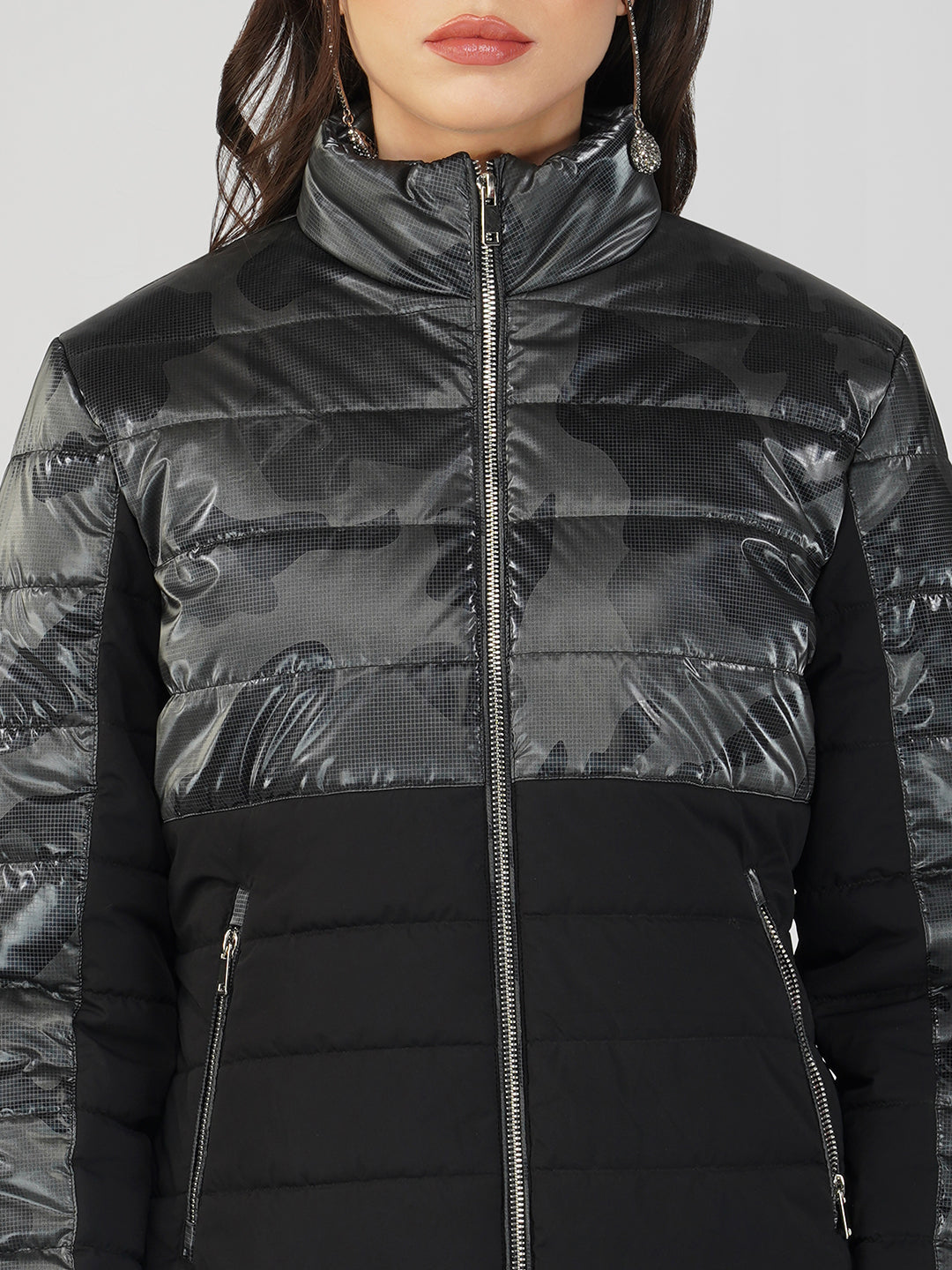 Camo & Solid Black Jacket