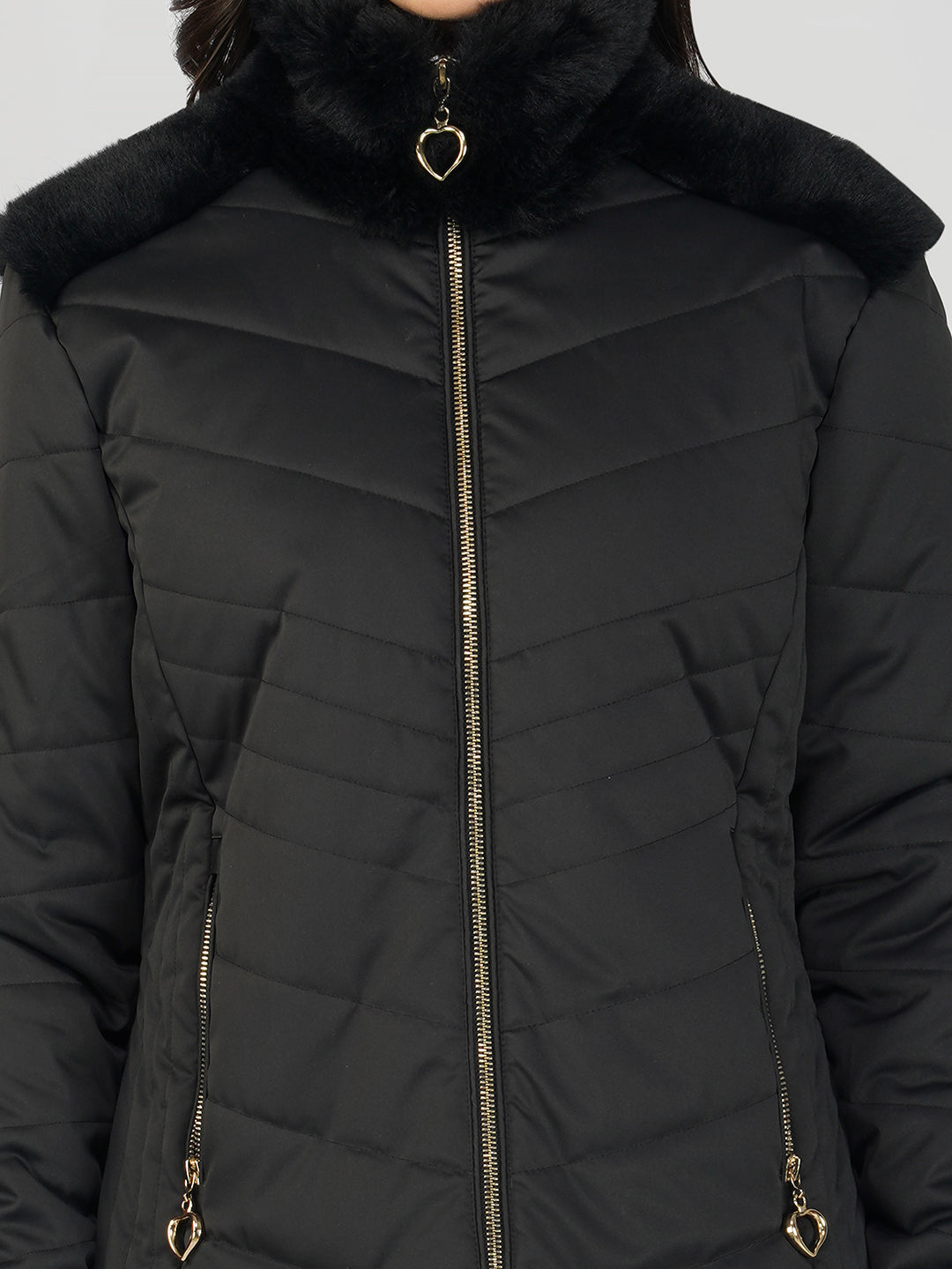 Collar & Shoulder Furr Jacket