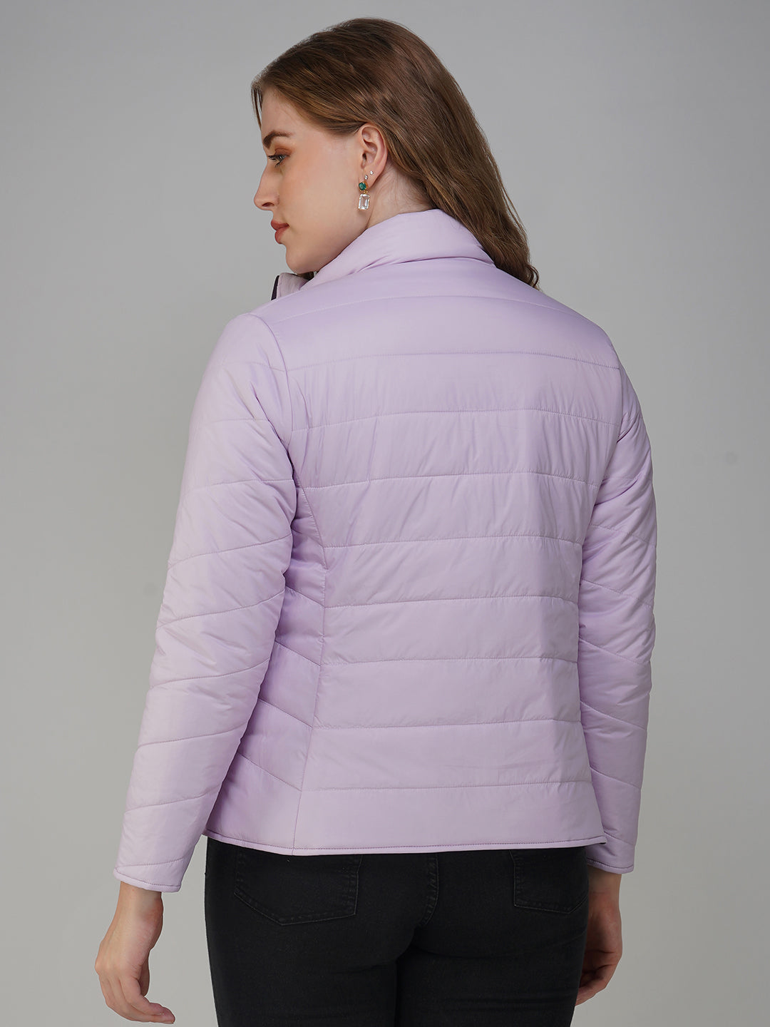 REVERSIBLE PURPLE AND LAVENDER FULL SLEEVE JACKET
