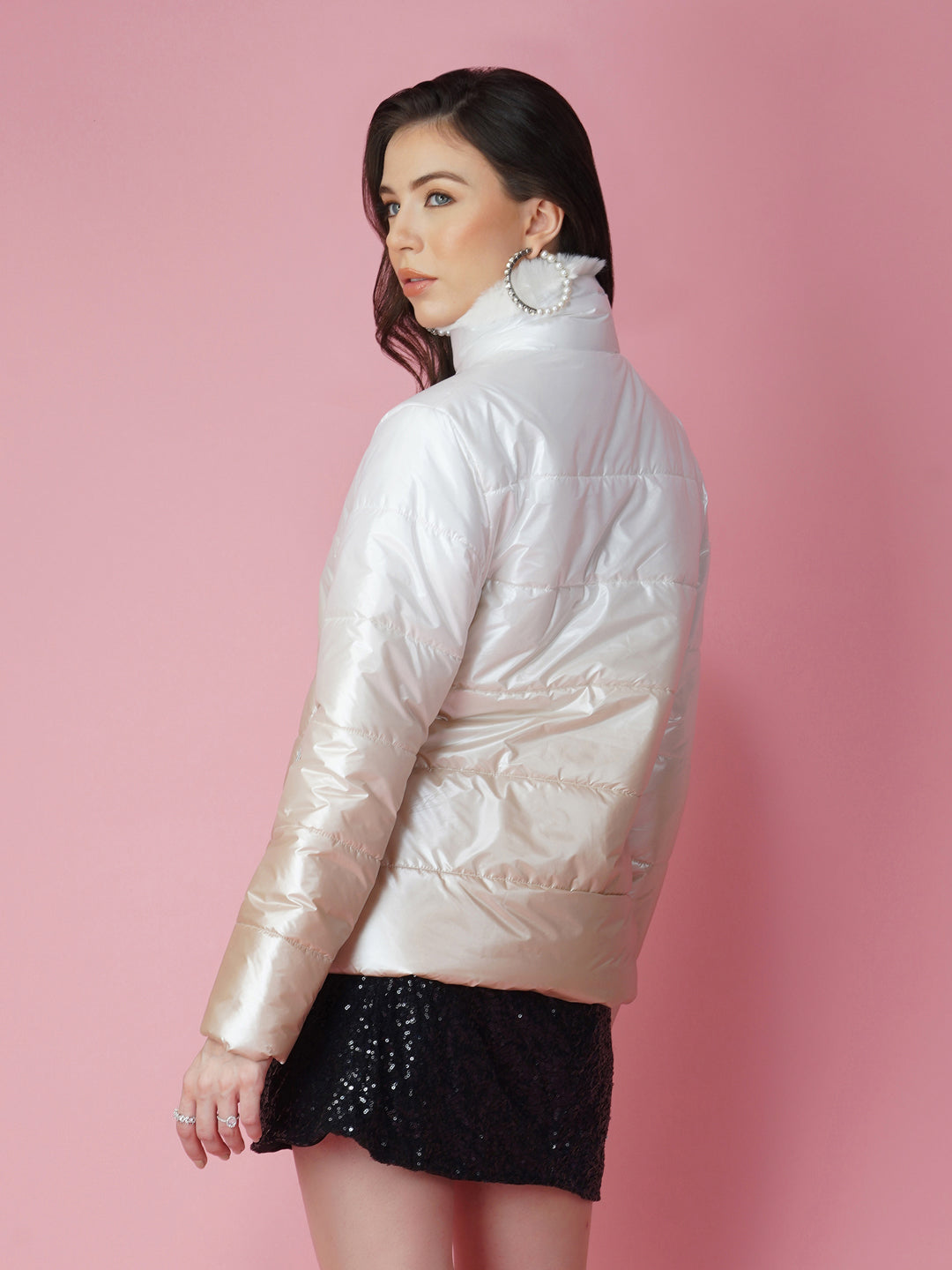 OMBRE EFFECT FULL SLEEVE JACKET