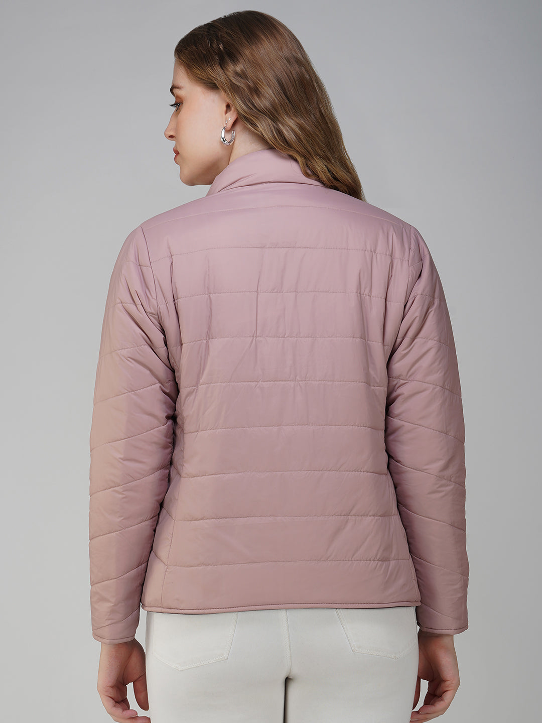 REVERSIBLE WINE AND BLUSH FULL SLEEVE JACKET