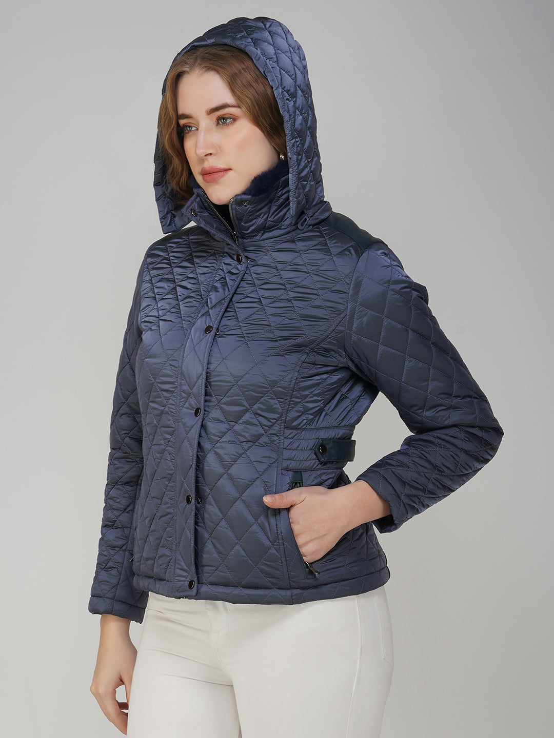 Full Sleeve Quilted Jacket SHADOW Color