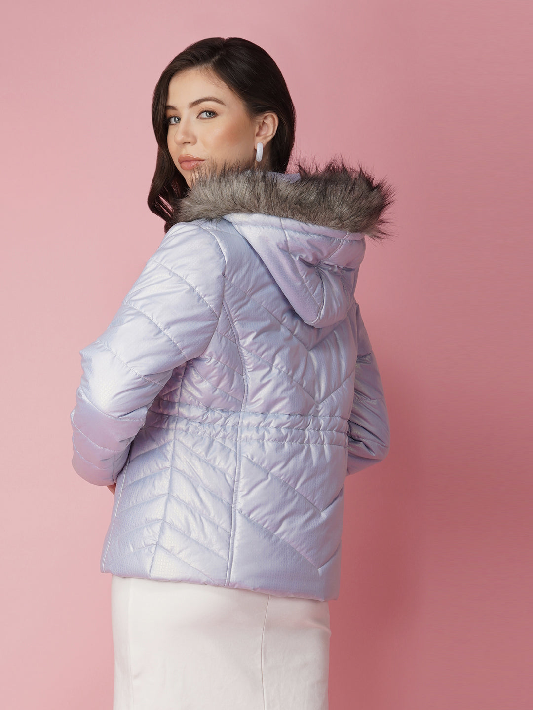 SKY Color with ATTACHED HOODIE JACKET