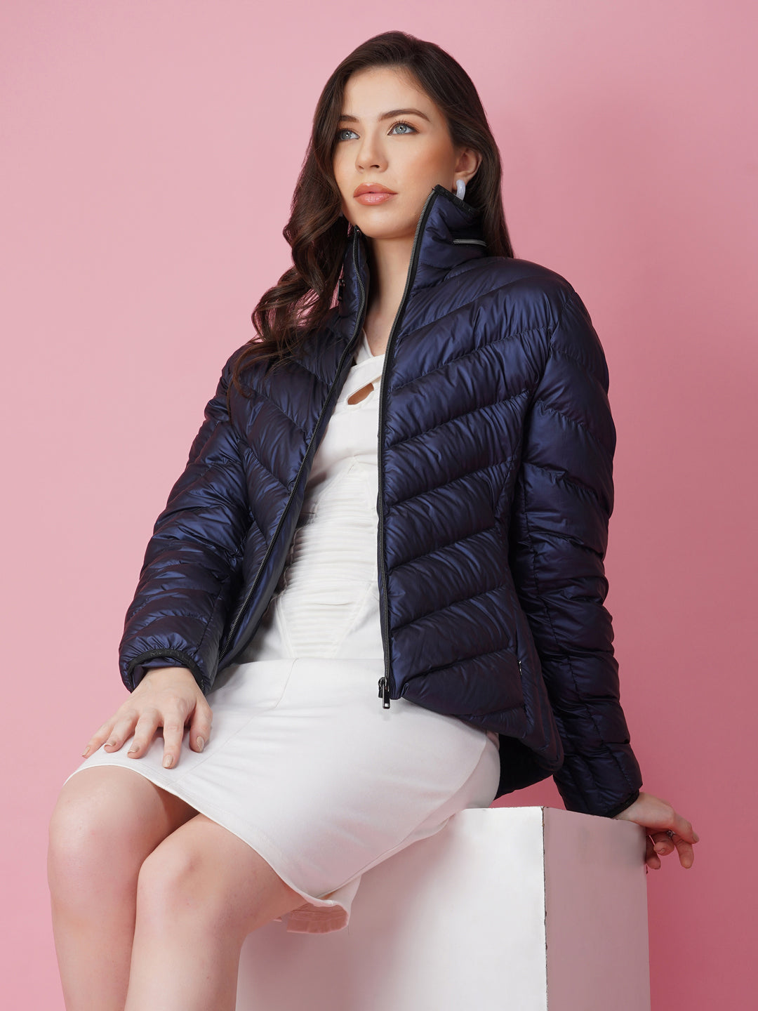 METTALIC FOREST COLOR FULL SLEEVE JACKET