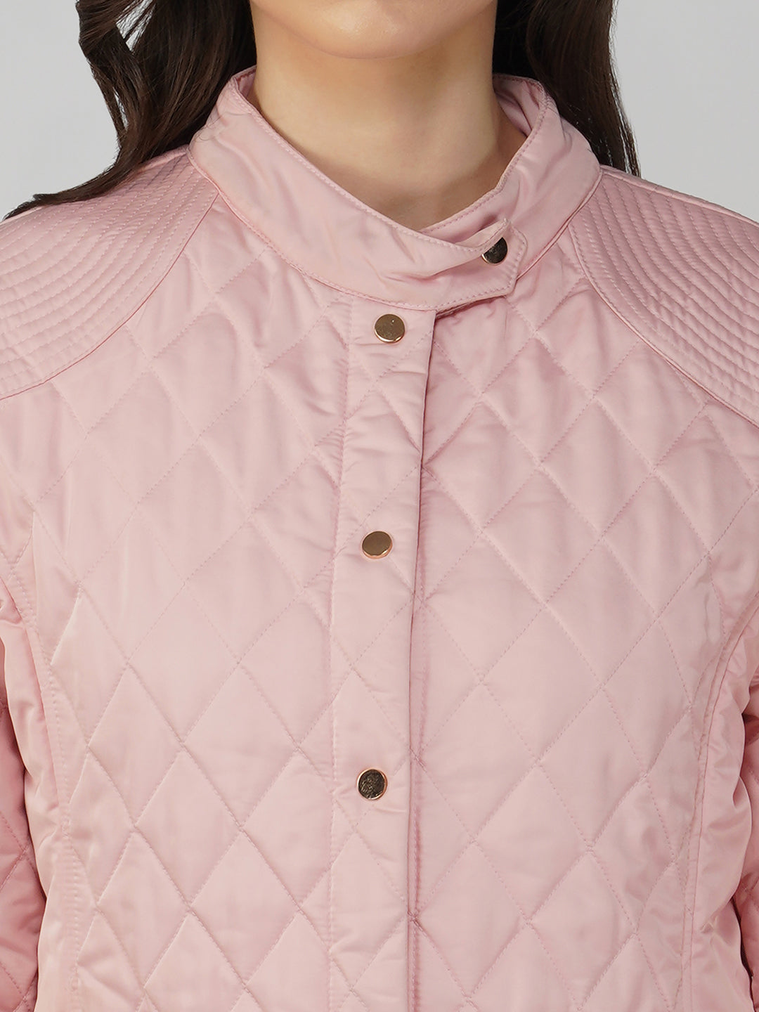 Quilted Jacket with Shoulder Patch